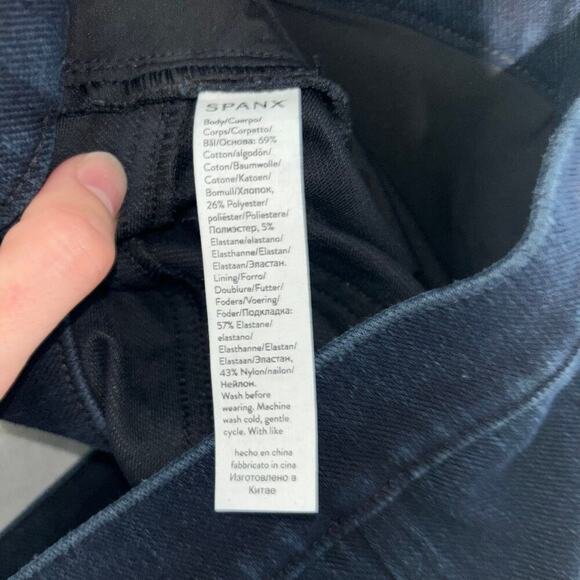 SPANX ShapeEveryWear Ankle Skinny Jeans Dark Wash|Sz Medium 8/10 Pull-On Stretch - Picture 10 of 13